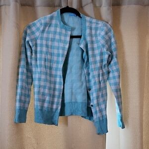 Blue Checkered Women's Sweater